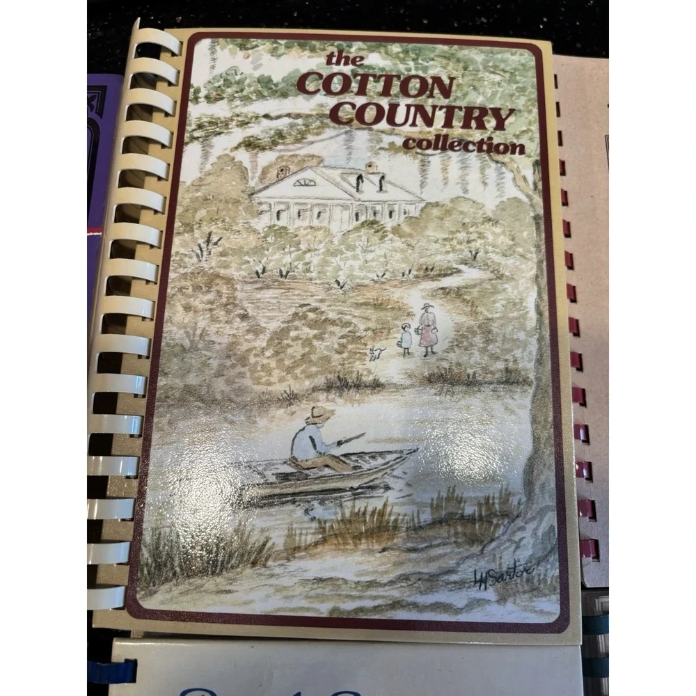 Lot of 8 Southern Cajun Louisiana Texas‎ Mississippi Spiral Cookbooks Vintage